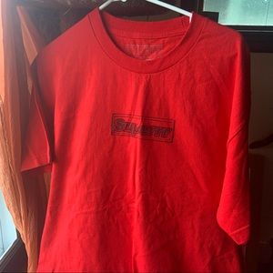 Red Superrradical box logo T-shirt